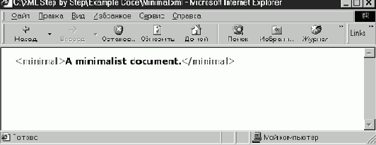 Наименьший XML-документ